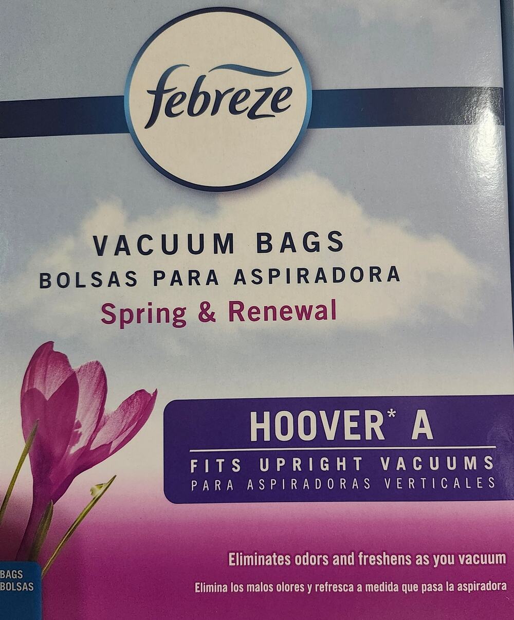 Febreze Hoover Type A Vacuum Bags Spring & Renewal 3 Boxes 9 Bags Total